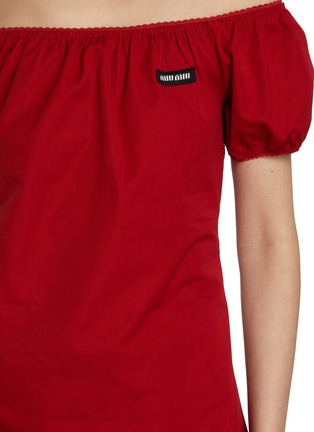  - MIU MIU - 露肩泡泡袖连衣裙