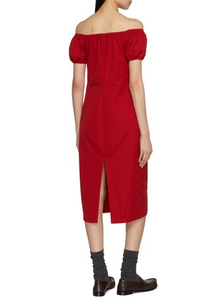 背面 - 点击放大 - MIU MIU - 露肩泡泡袖连衣裙