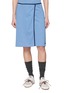 首图 - 点击放大 - MIU MIU - Chequered Contrast Trim Cotton Skirt