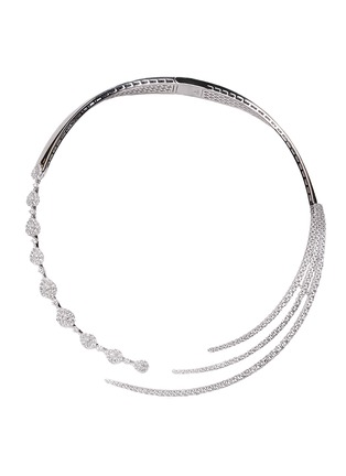 首图 - 点击放大 - YEPREM - 18K White Gold Round Pear Diamond Necklace