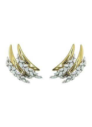 首图 - 点击放大 - YEPREM - 18K Yellow White Gold Diamonds Earrings