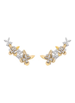 首图 - 点击放大 - YEPREM - Golden Strada 18K Yellow White Gold Diamonds Clip Earrings