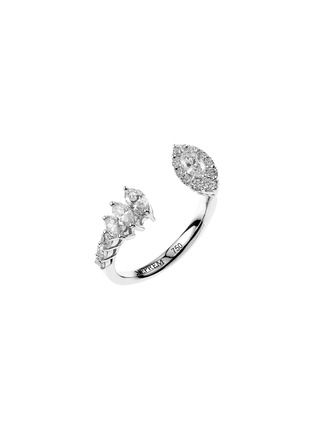 首图 - 点击放大 - YEPREM - 18K White Gold Round Marquise Diamond Open Ring