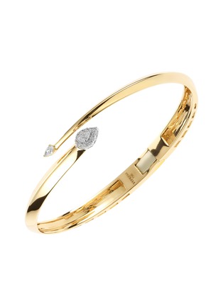 首图 - 点击放大 - YEPREM - Golden Strada 18K White Yellow Gold Diamond Bangle Bracelet