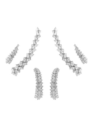 首图 - 点击放大 - YEPREM - Y-Couture 18K White Gold Diamond Clip Earrings
