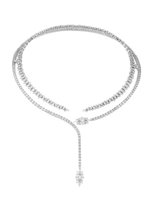 首图 - 点击放大 - YEPREM - 18K White Gold Round Marquise Diamond Necklace