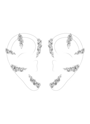 首图 - 点击放大 - YEPREM - Y-Couture 18K White Gold Diamond Clip Earrings