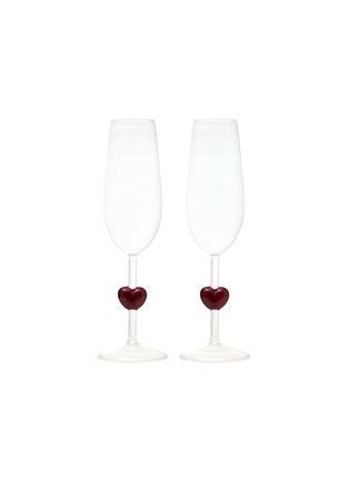 首图 –点击放大 - ICHENDORF MILANO - CUORE 爱心造型玻璃酒杯两件套 — 红色