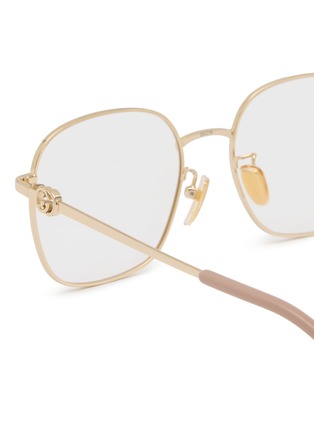 细节 - 点击放大 - GUCCI - 方框金属平光眼镜