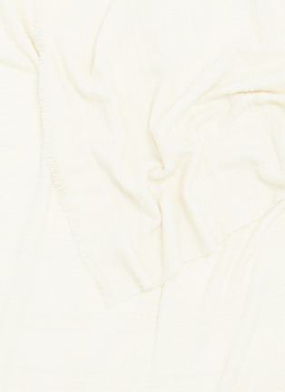 细节 –点击放大 - ALONPI - Carole Cashmere Silk Throw — Ecru
