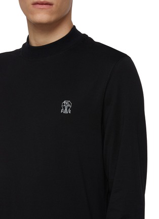  - BRUNELLO CUCINELLI - 纯棉 LOGO 长袖 T 恤