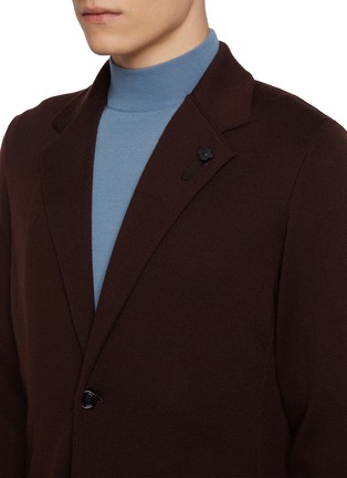  - LARDINI - Single Breasted Notch Lapel Knit Blazer