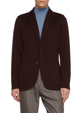 首图 - 点击放大 - LARDINI - Single Breasted Notch Lapel Knit Blazer