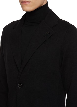  - LARDINI - Single Breasted Notch Lapel Knit Blazer