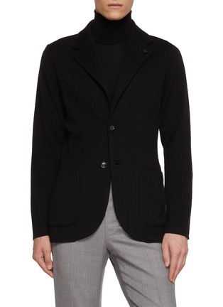 首图 - 点击放大 - LARDINI - Single Breasted Notch Lapel Knit Blazer