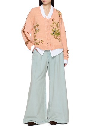 模特儿示范图 - 点击放大 - STORY MFG - Sunwell Hand Knit Cardigan