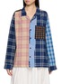 首图 - 点击放大 - STORY MFG - Greetings Patchwork Appliqué Letter Cotton Shirt