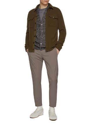 模特儿示范图 - 点击放大 - PIACENZA 1733 - Flap Pocket Wool Overshirt