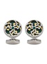 首图 - 点击放大 - TATEOSSIAN - Palladium Gold-Toned Swarovski Rotating Cutwork Trinity Cufflinks