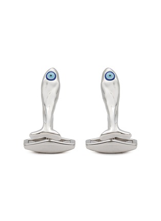 首图 - 点击放大 - TATEOSSIAN - Rhodium Sterling Silver Enamel Feng Shui Fish Cufflinks