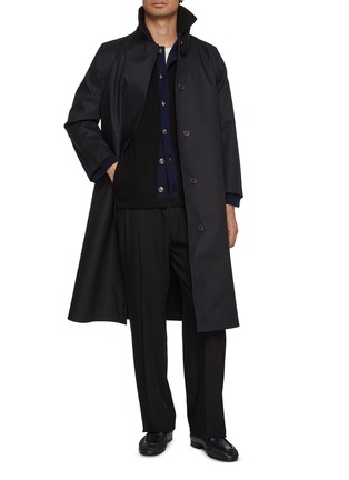 模特儿示范图 - 点击放大 - BARRIE - x Mackintosh Cotton Long Raincoat