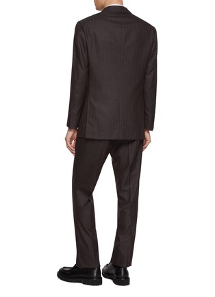 正面 -点击放大 - RING JACKET - Notch Lapel Single Breasted Milled Herringbone Wool Suit