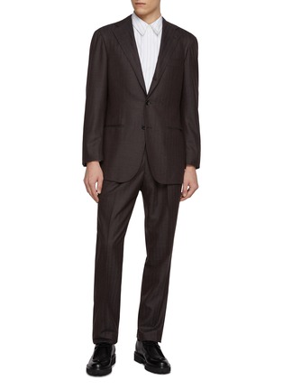 首图 - 点击放大 首图 - 点击放大 - RING JACKET - Notch Lapel Single Breasted Milled Herringbone Wool Suit