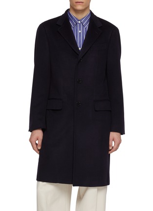 首图 - 点击放大 首图 - 点击放大 - RING JACKET - Notch Lapel Single Breasted Wool Cashmere Chester Coat