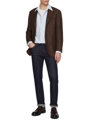 模特儿示范图 - 点击放大 - RING JACKET - Notch Lapel Single Breasted Wool Blazer