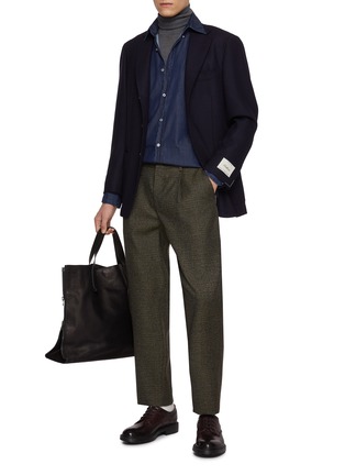 模特儿示范图 - 点击放大 - RING JACKET - Notch Lapel Single Breasted Wool Blazer