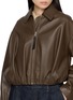  - LOEWE - Balloon Draped Calfskin Leather Jacket
