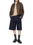 模特儿示范图 - 点击放大 - LOEWE - Balloon Draped Calfskin Leather Jacket