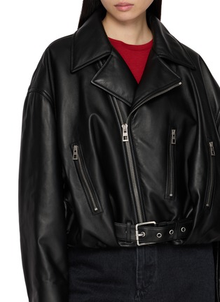  - LOEWE - Lea Balloon Biker Leather Jacket