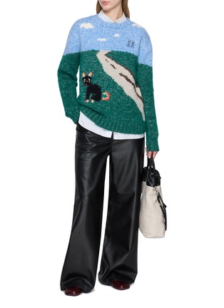 模特儿示范图 - 点击放大 - LOEWE - X LOUIS WAIN 图案针织衫