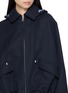  - LOEWE - Hooded Split Back Cotton Silk Parka