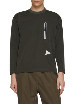 首图 - 点击放大 - AND WANDER - Long Sleeve Hybrid Double Woven Top