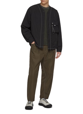 模特儿示范图 - 点击放大 - AND WANDER - Collarless Octa Shirt Jacket