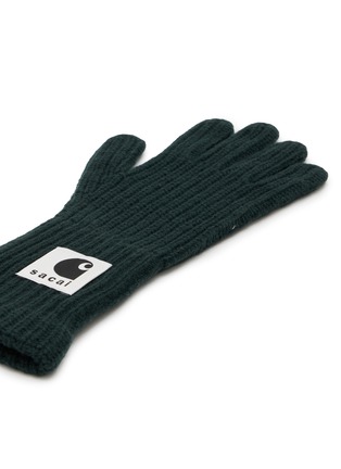模特儿示范图 - 点击放大 - SACAI - X Carhartt WIP Wool Blend Rib Knit Gloves