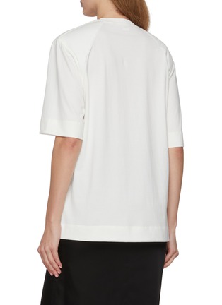 背面 - 点击放大 - BOWTE - Padded Shoulder Raglan Sleeve Cotton T-Shirt