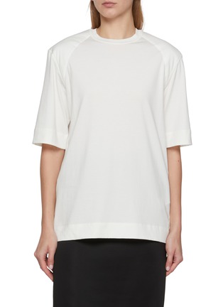 首图 - 点击放大 - BOWTE - Padded Shoulder Raglan Sleeve Cotton T-Shirt