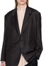  - BOWTE - Checkered Single Breasted Wool Cashmere Blazer