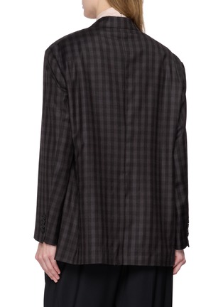 背面 - 点击放大 - BOWTE - Checkered Single Breasted Wool Cashmere Blazer