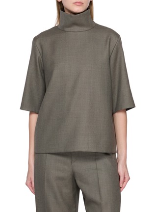 首图 - 点击放大 - BOWTE - Blueface Worsted Stand Collar Wool Top