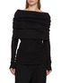 首图 - 点击放大 - BOWTE - Cape Detail Long Sleeve Cotton Silk Top