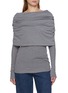 首图 - 点击放大 - BOWTE - Cape Detail Long Sleeve Cotton Silk Top