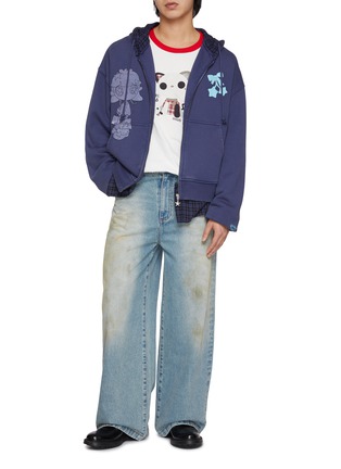 细节 - 点击放大 - GOODBAI - x Lane Crawford Bow Appliqué Printed Zip Up Jacket