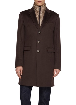 首图 - 点击放大 - HERNO - Detachable Quilted Bib Cashmere Coat