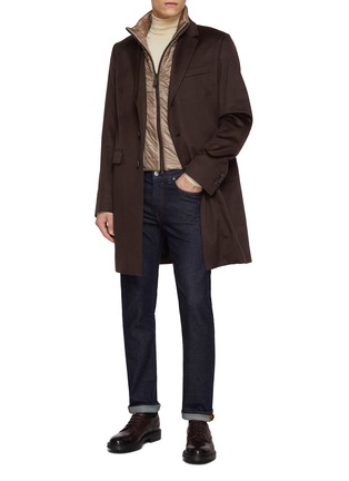 模特儿示范图 - 点击放大 - HERNO - Detachable Quilted Bib Cashmere Coat