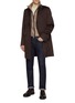 模特儿示范图 - 点击放大 - HERNO - Detachable Quilted Bib Cashmere Coat