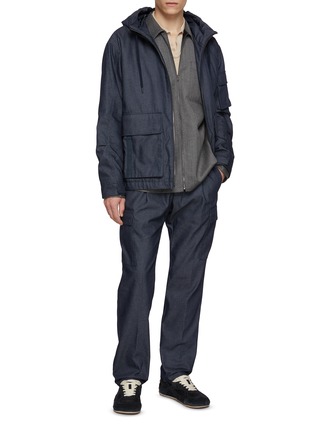 模特儿示范图 - 点击放大 - HERNO - Hooded Multi Pocket Jacket